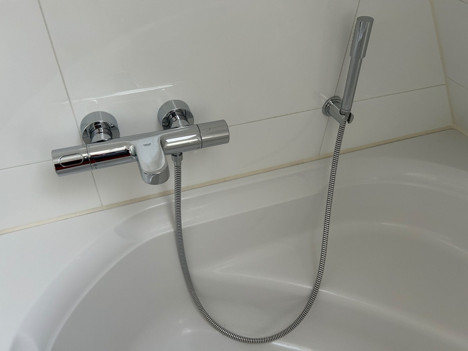 Opbouw Badkraan meng met handdouche Grohe, Doe-het-zelf en Verbouw, Ophalen, Gebruikt, Chroom, Kraan