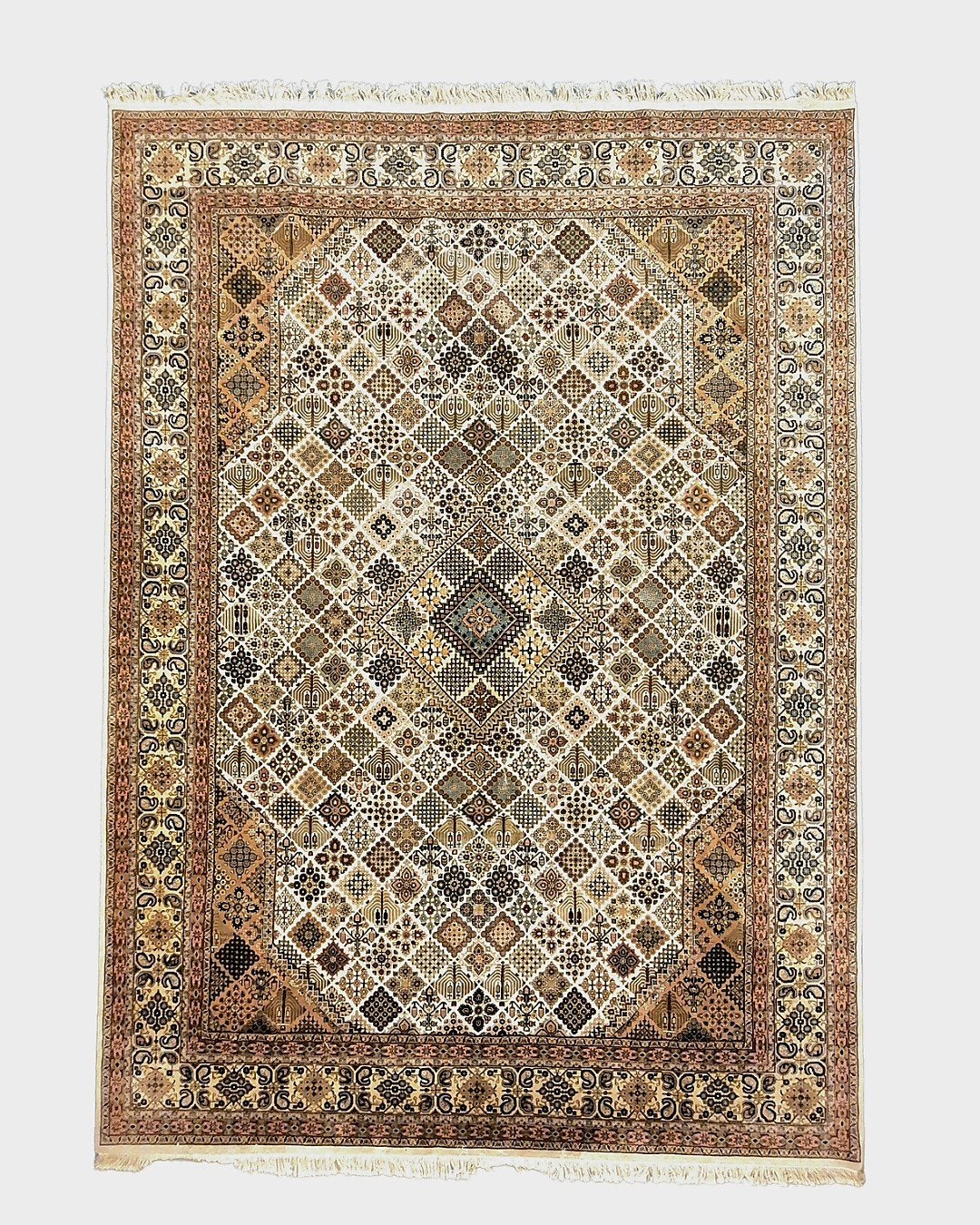 XXL Groot Perzisch tapijt MeyMeH 414x306 wollen vloerkleed, 1185VB, Info@rugsandcarpets.nl, De handelmaatschappij, Blauw