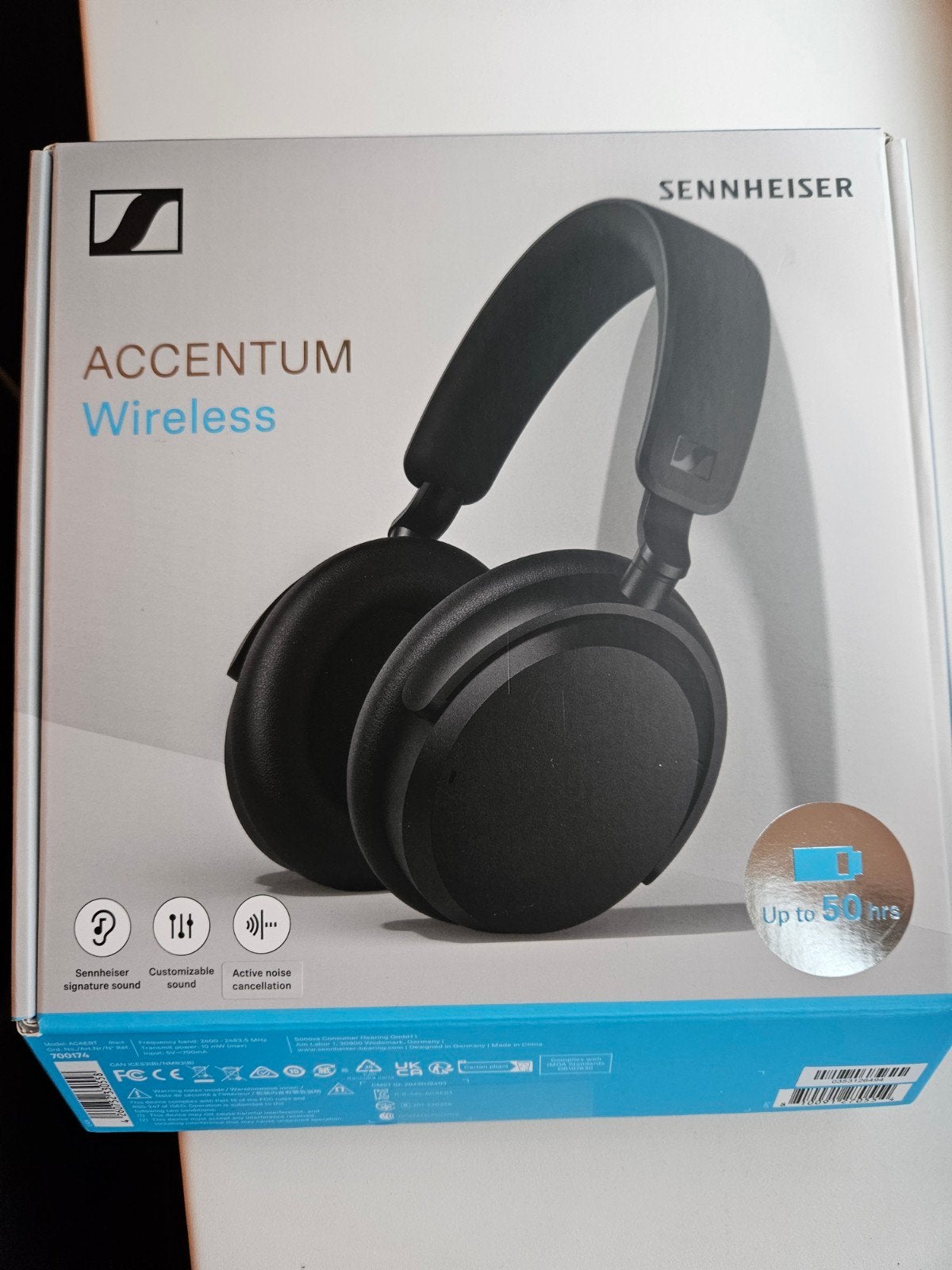 Sennheiser Accentum Wireless koptelefoon - Zwart, Audio, Tv en Foto, Koptelefoons, Ophalen of Verzenden