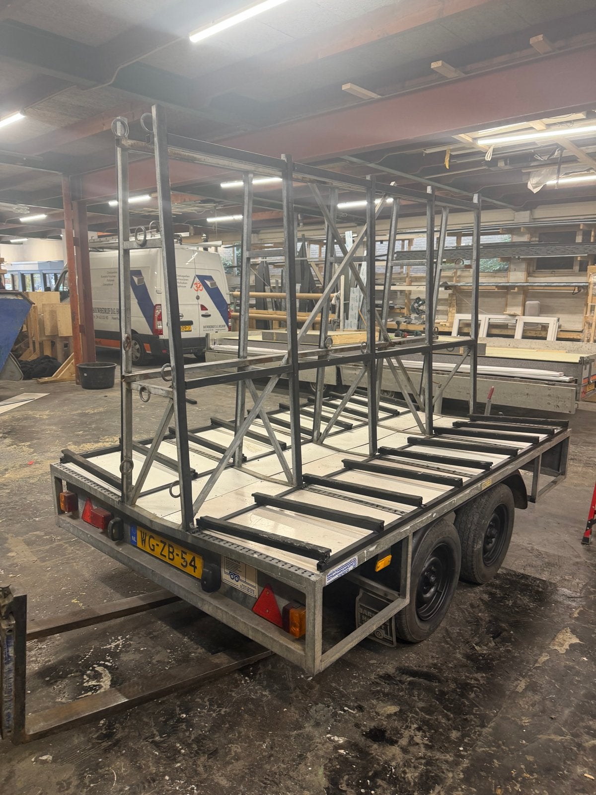 Glasbok aanhanger - Ideaal voor glas- en kozijntransport, Ophalen, Gebruikt