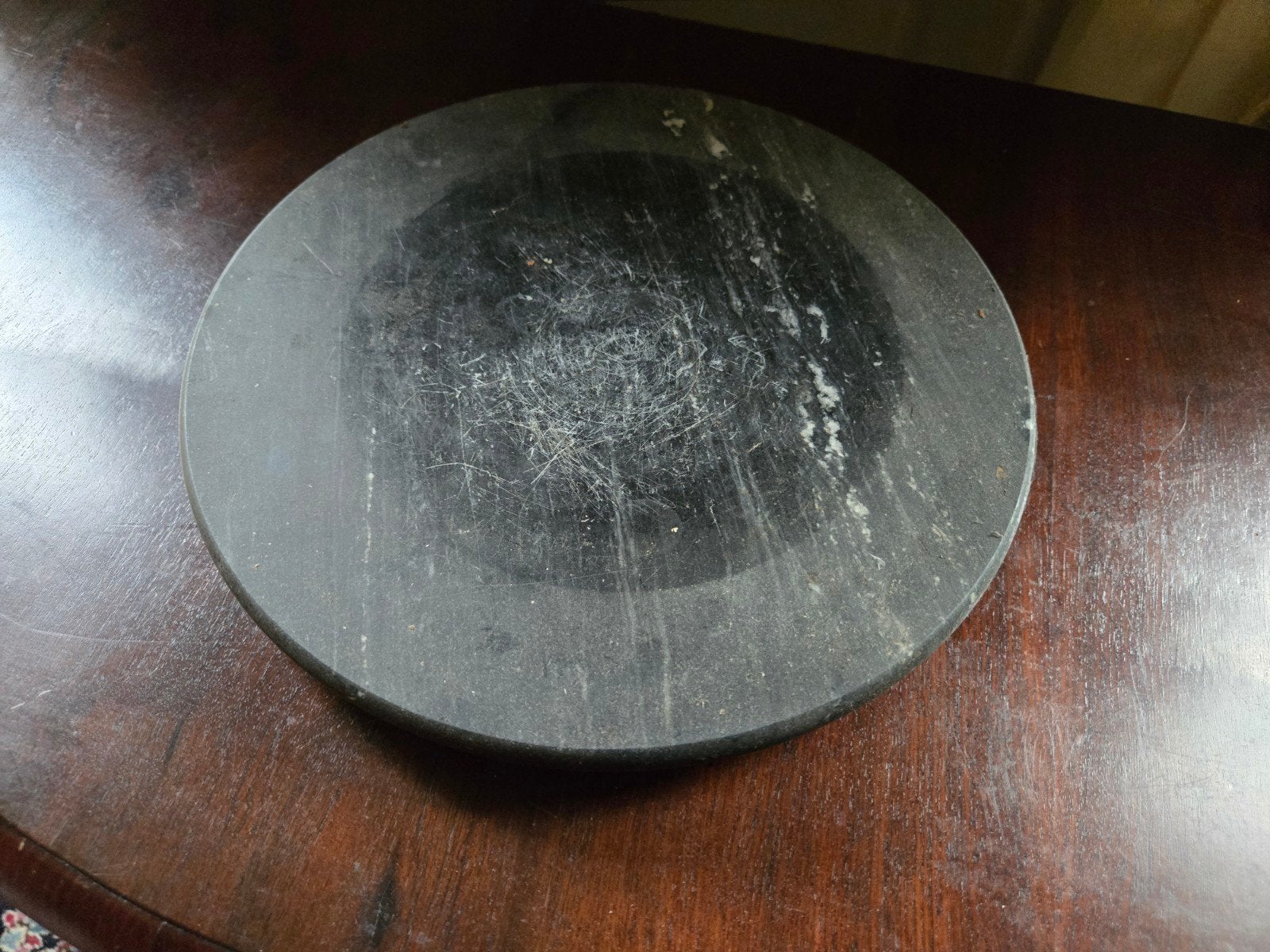 Zwart marmeren draaiplateau 26,5 cm doorsnede, Ophalen of Verzenden