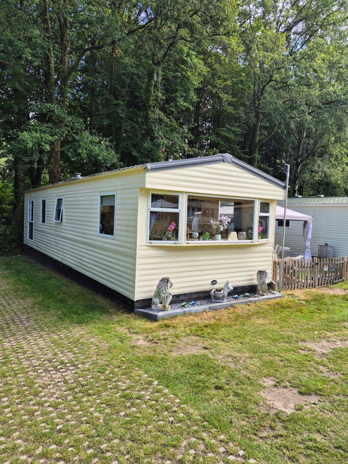 te koop abi arizona 12x370, Caravans en Kamperen, Stacaravans, Tot en met 6