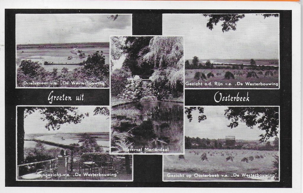 Oosterbeek Ansichtkaart uit 1958 ( B5070 ), Ophalen of Verzenden, 1980 tot heden, Gelopen, Gelderland