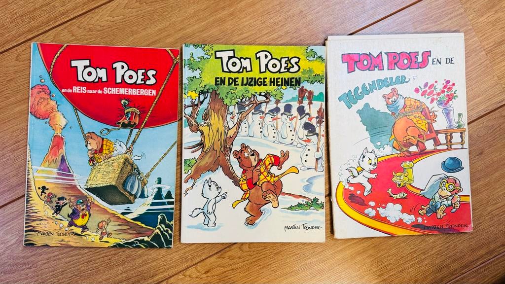 Tom Poes stripboeken - 3 delen van Marten Toonder, Meerdere stripboeken, Ophalen of Verzenden, Gelezen