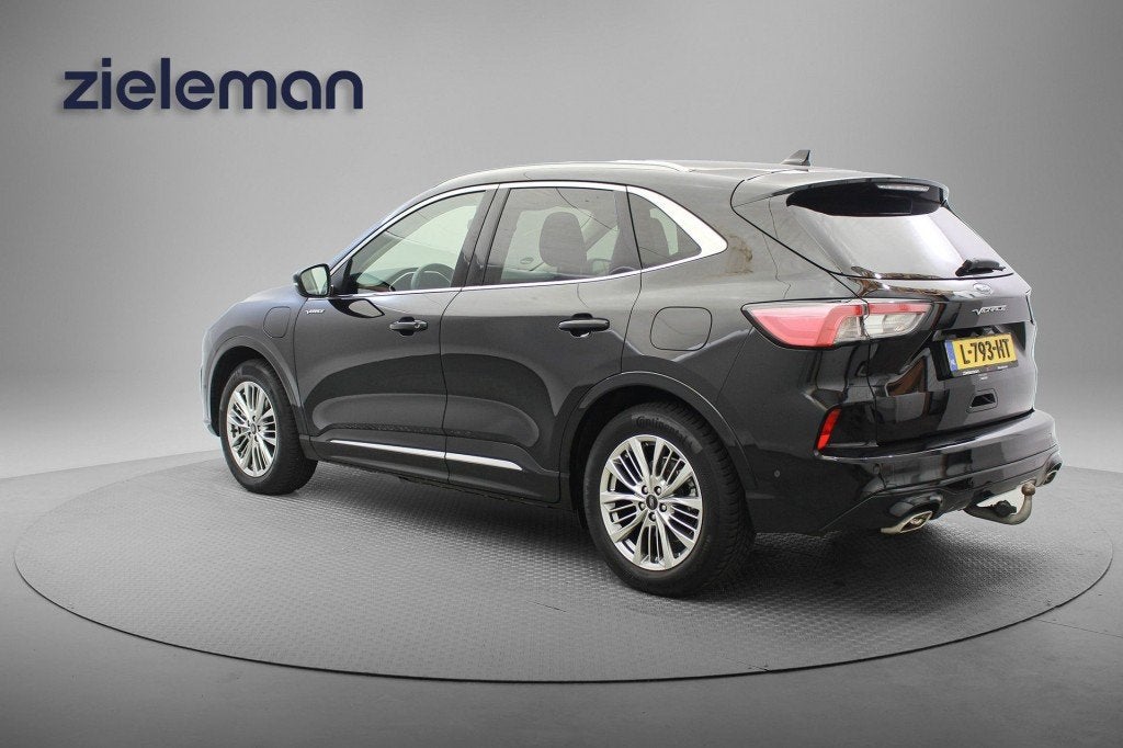 Ford KUGA 2.5 PHEV Vignale - Carplay, Camera, Leer, Stoel/St, Auto's, Ford, Gebruikt, 4 cilinders, Met garantie (alle), Zwart