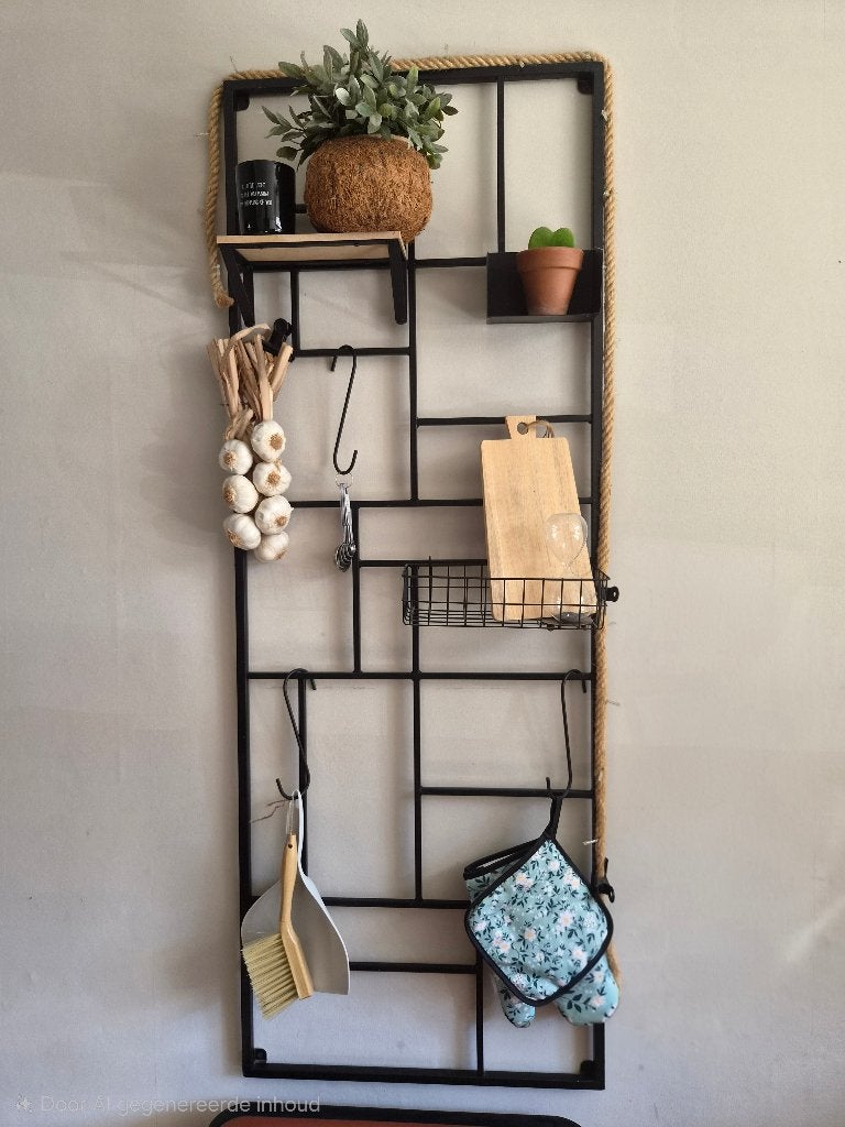 Wandrek, Huis en Inrichting, Woonaccessoires | Wanddecoraties, Ophalen, Metaal, Industrieel, Wandhanger