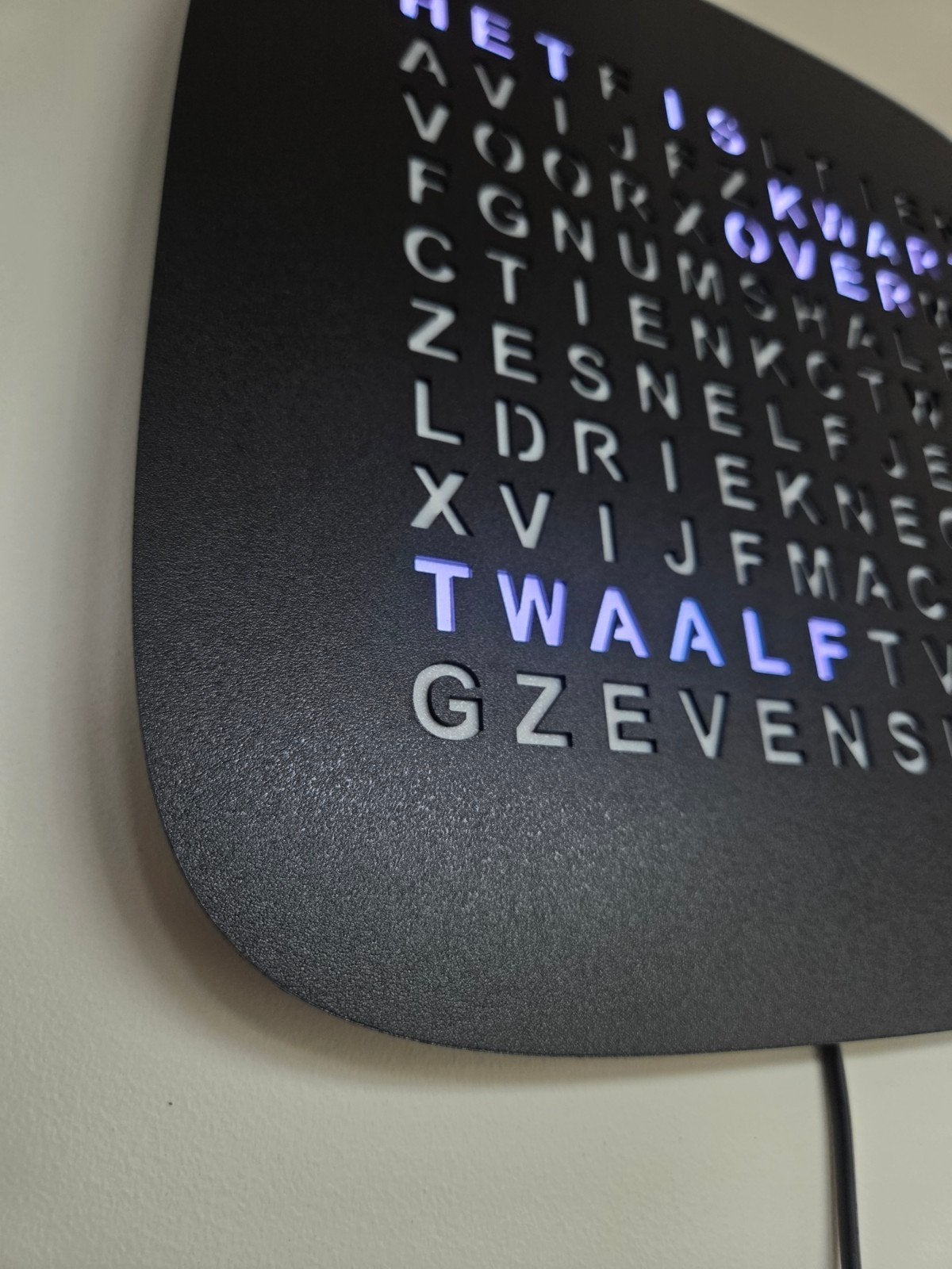 Woordklok Nederlands, Huis en Inrichting, Ophalen of Verzenden, Nieuw, Wandklok