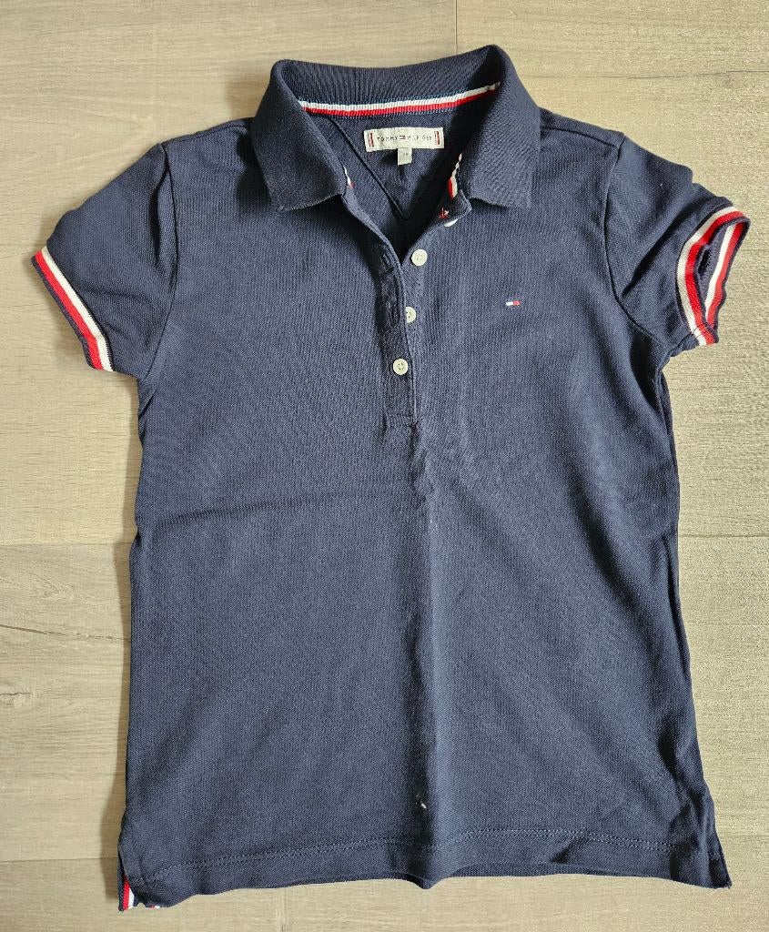 Meisjes Tommy Hilfiger polo maat 128, Ophalen of Verzenden, Gebruikt, Meisje, Shirt of Longsleeve