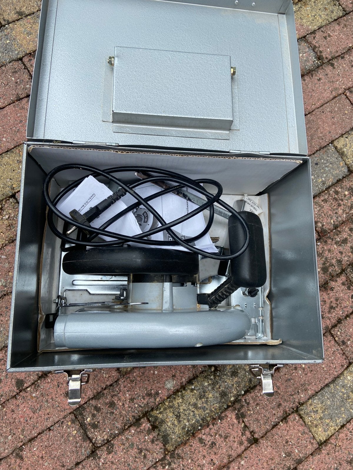 Nette Top Craft cirkelzaag in koffer. 1200 watt., Ophalen, Gebruikt, Cirkelzaag, 30 tot 70 mm