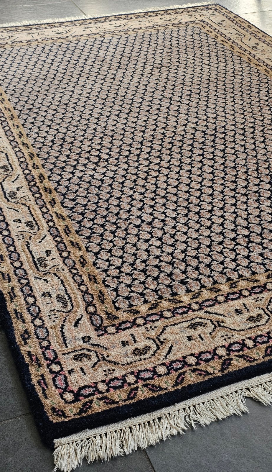 Prachtig handgeknoopt Oosters tapijt - Wol - 206x135 cm, Ophalen of Verzenden, Rechthoekig, 200 cm of meer