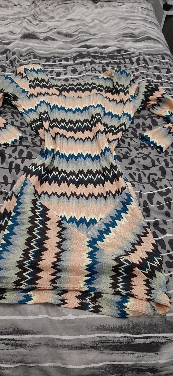 Tramontana jurk met zigzagpatroon - Maat M, Kleding | Dames, Jurken, Ophalen of Verzenden