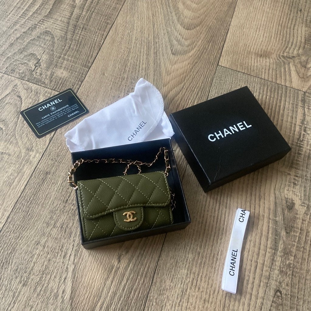 Chanel Mini Tasje - Groen, Sieraden, Tassen en Uiterlijk, Tassen | Damestassen, Ophalen of Verzenden, Nieuw, Groen, Avondtasje