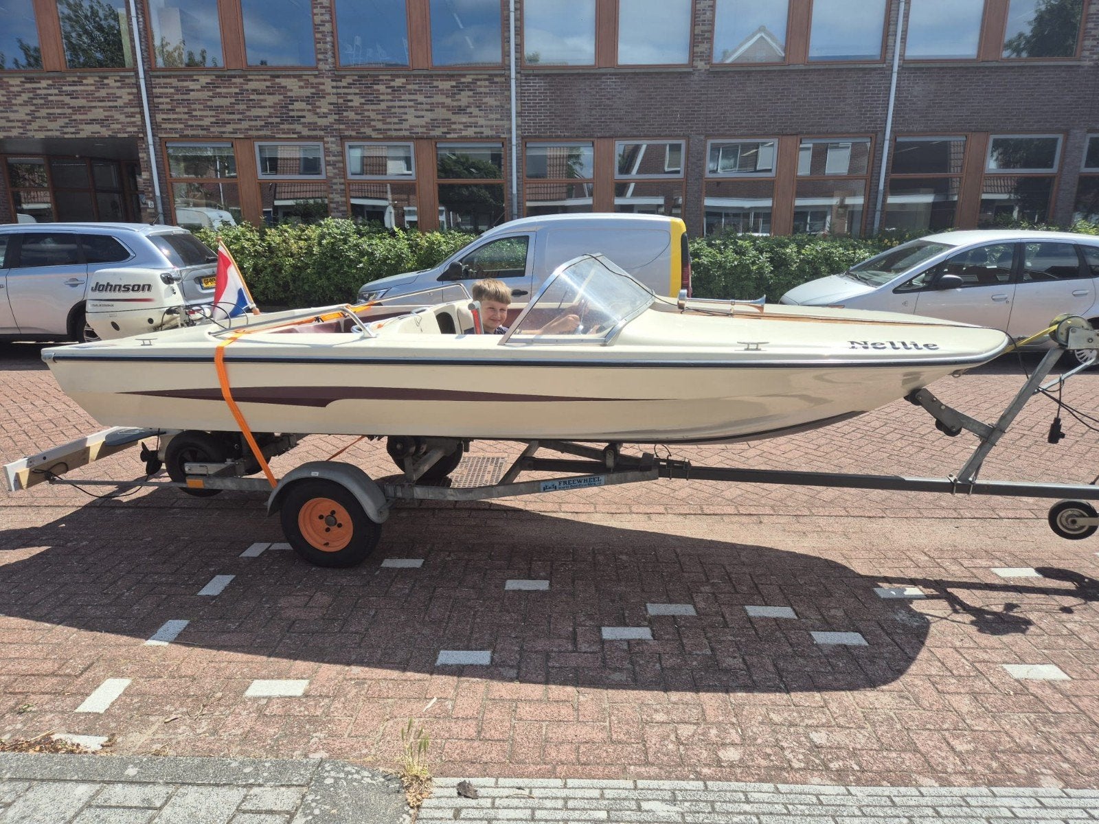 Glastron V143 Jetflite Speedboot 9.9 pk 4 takt 1971 Trailer, Watersport en Boten, Speedboten, Ophalen, Overige merken, Gebruikt