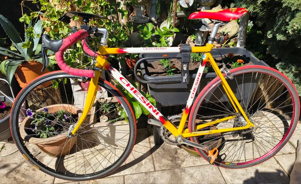 Vintage racefiets 55cm frame, Fietsen en Brommers, Fietsen | Racefietsen, Gebruikt, Staal, 15 tot 20 versnellingen, 53 tot 57 cm