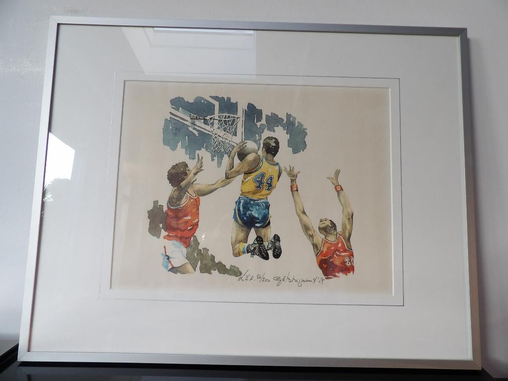 Ge Brugmans Basketballers Litho/Zeefdruk, USA 52/200, Ophalen of Verzenden