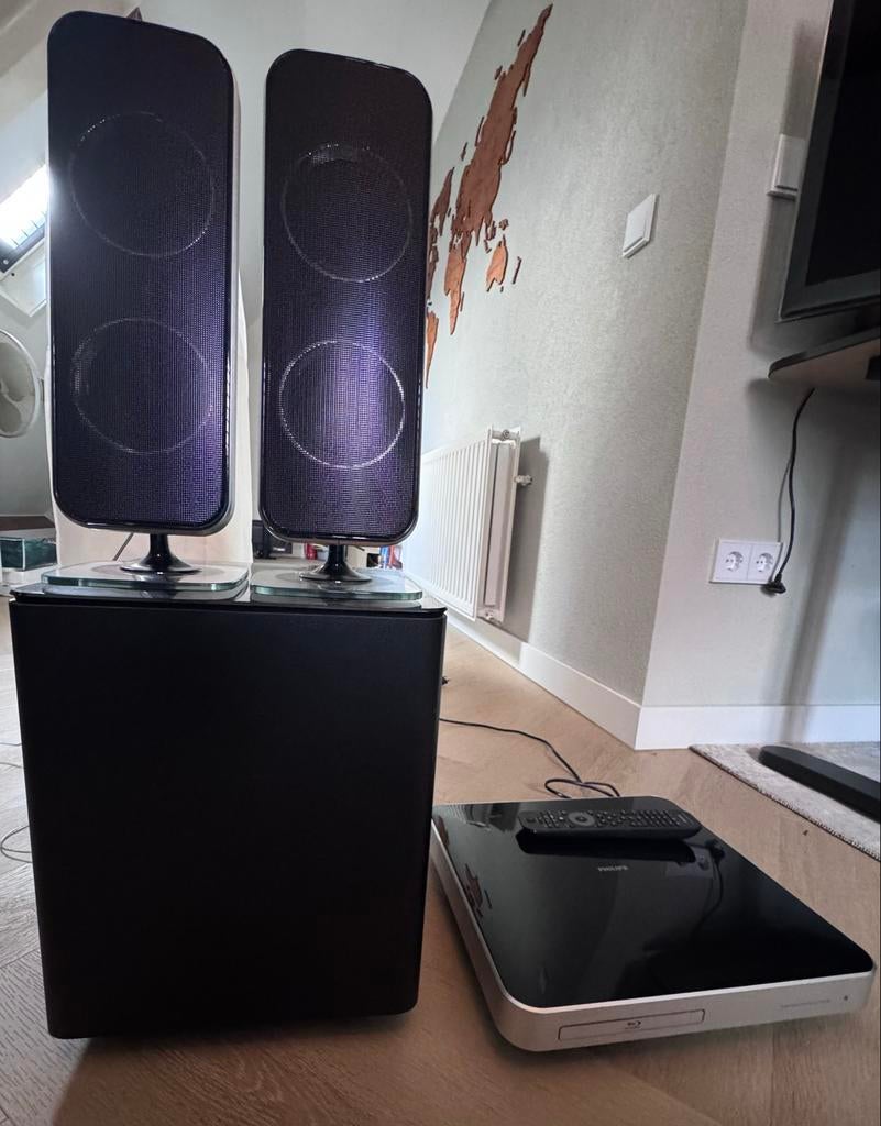 Philips Blu-ray Speakerset 2.1 met Subwoofer HTS7200, Audio, Tv en Foto, Home Cinema-sets, Ophalen, Philips, Gebruikt, 2.1-systeem