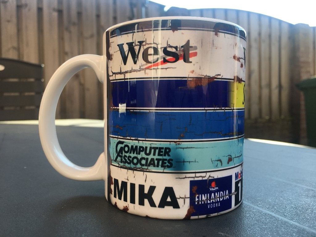 ✅ Mika Häkkinen Helmet mok Vintage olie F1 Autosport, Ophalen of Verzenden, Nieuw, Formule 1