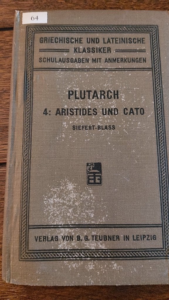 Plutarch : ausgewählte biographien - Otto Siefert - 1898, Ophalen of Verzenden, Gelezen, Wetenschap