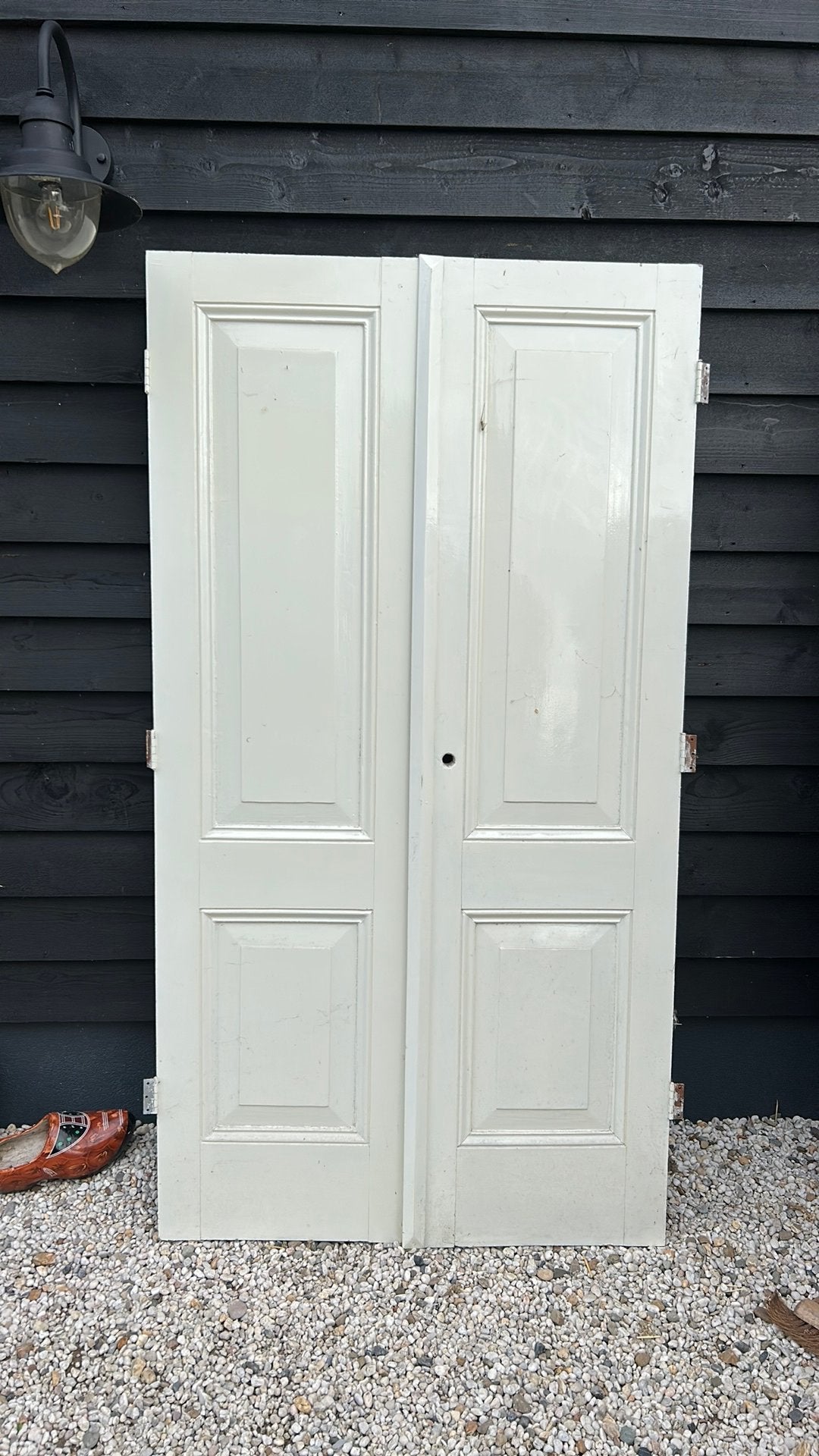 2x set openslaande paneeldeuren, Doe-het-zelf en Verbouw, Ophalen of Verzenden, Gebruikt, Binnendeur, 200 tot 215 cm