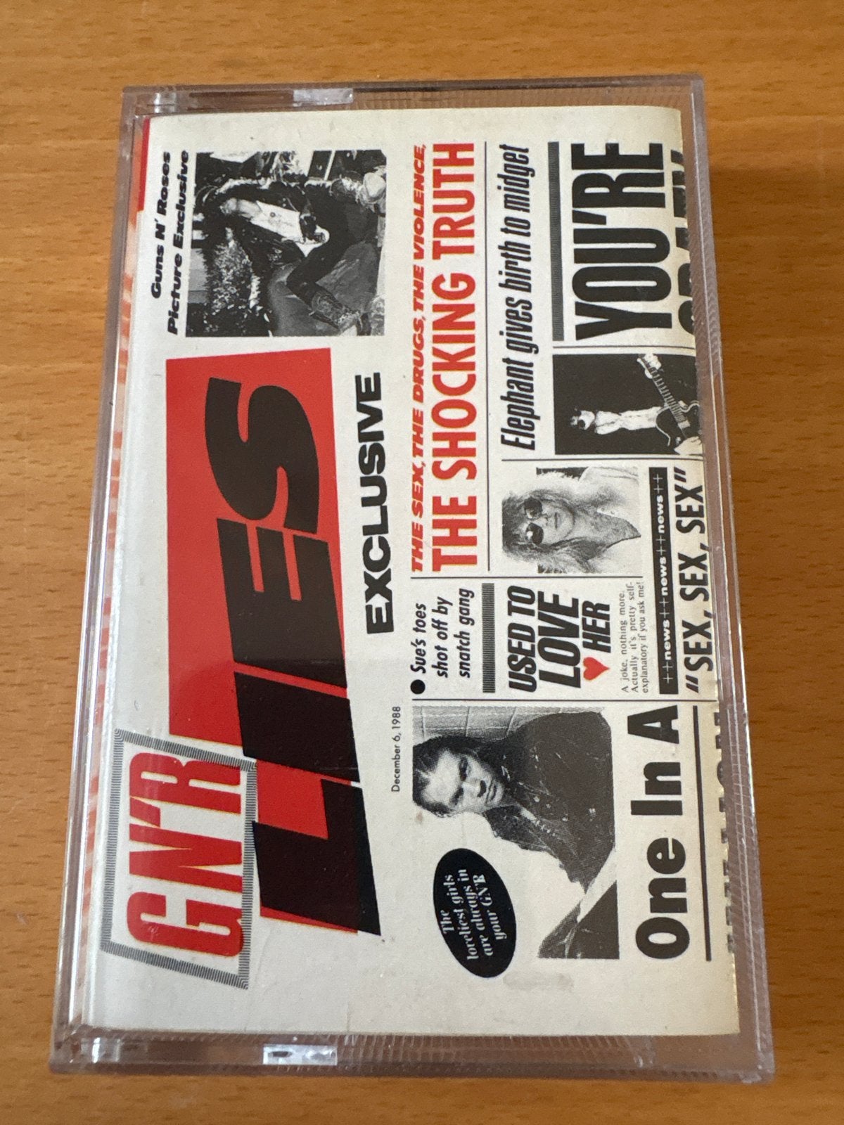 Guns N' Roses - G N' R Lies Muziek Cassette (1988), Ducoso, 1 bandje, Ophalen of Verzenden, Zo goed als nieuw