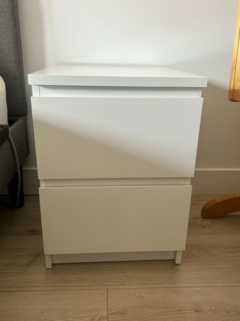 Ikea Malm ladekast met 2 lades, Ophalen, Kunststof, Gebruikt, 1 of 2 laden