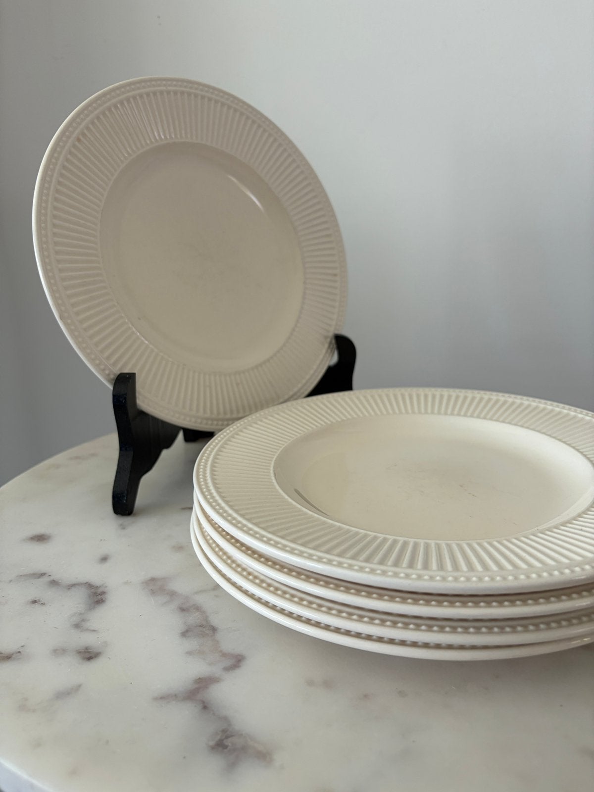 5 Wedgwood Edme dinerborden, Huis en Inrichting, Keuken | Servies, Ophalen of Verzenden, Zo goed als nieuw, Bord(en), Wedgwood