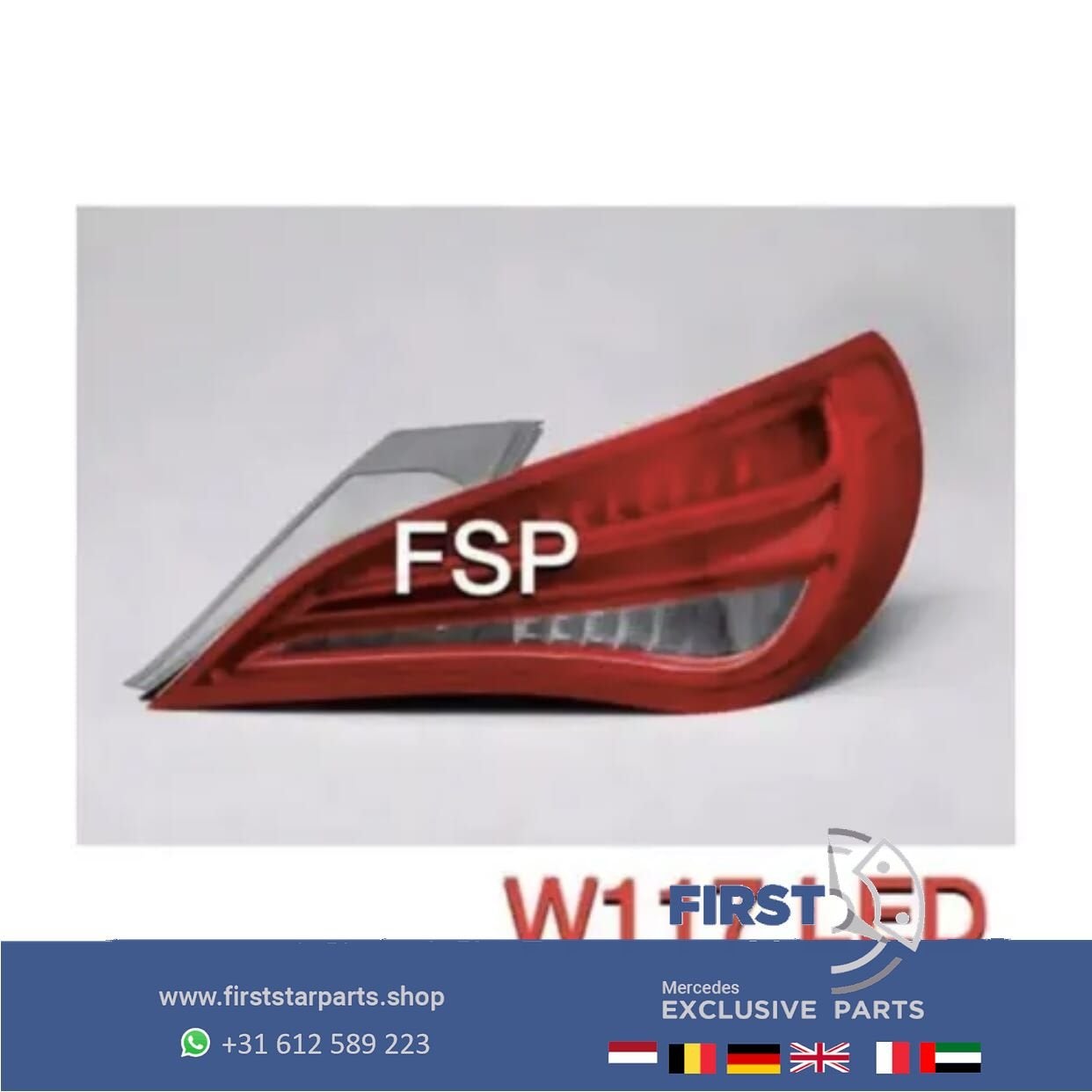 W117 C117 X117 RECHTER LED ACHTERLICHT origineel Mercedes RE, Gebruikt, -, Ophalen of Verzenden, -