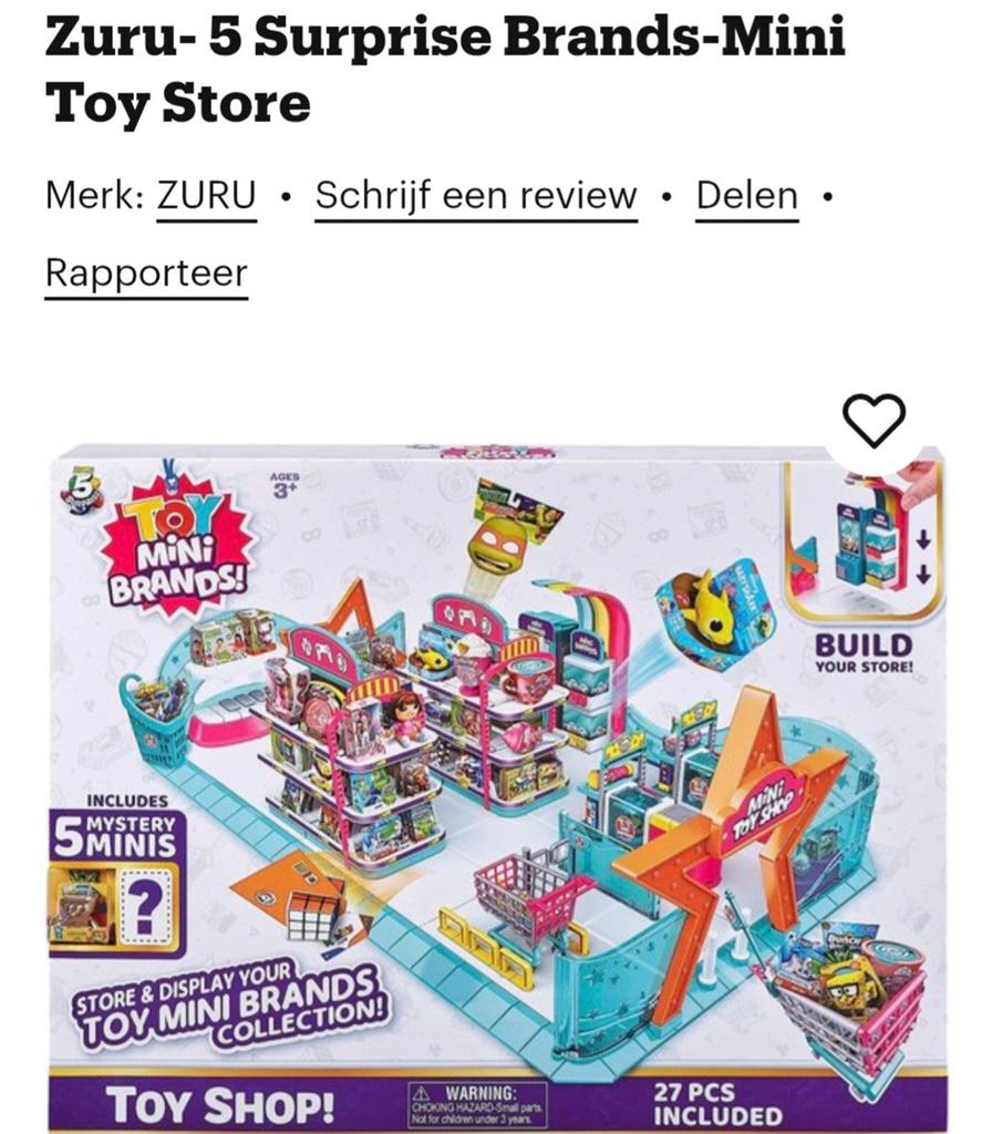 GEVRAAGD Zuru Mini Brands market spullen, Ophalen of Verzenden, Nieuw, Jongen of Meisje