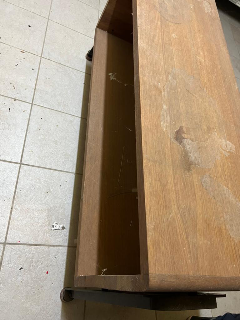 Houten tafel, Doe-het-zelf en Verbouw, Hout en Planken, Ophalen, 25 tot 50 mm, Zo goed als nieuw, Minder dan 200 cm
