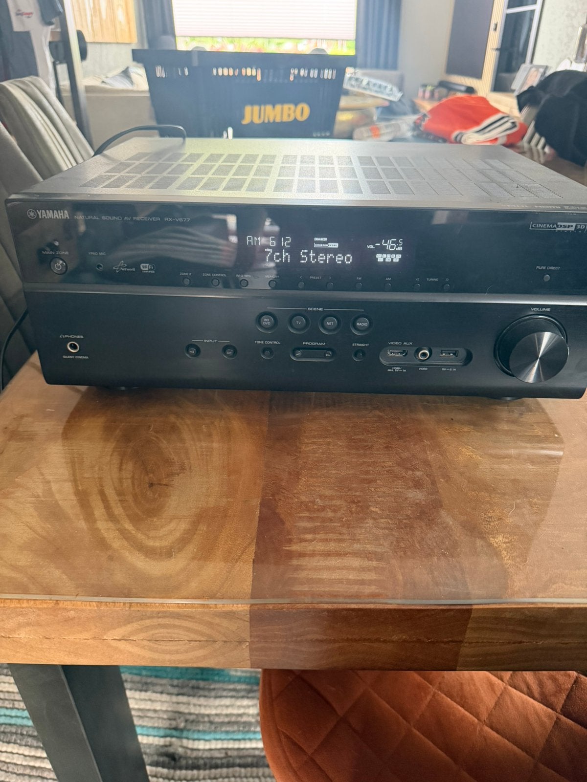 Yamaha RX-V677 hdmi 7.2 receiver wifi topstaat, Audio, Tv en Foto, Versterkers en Receivers, Ophalen of Verzenden, Zo goed als nieuw