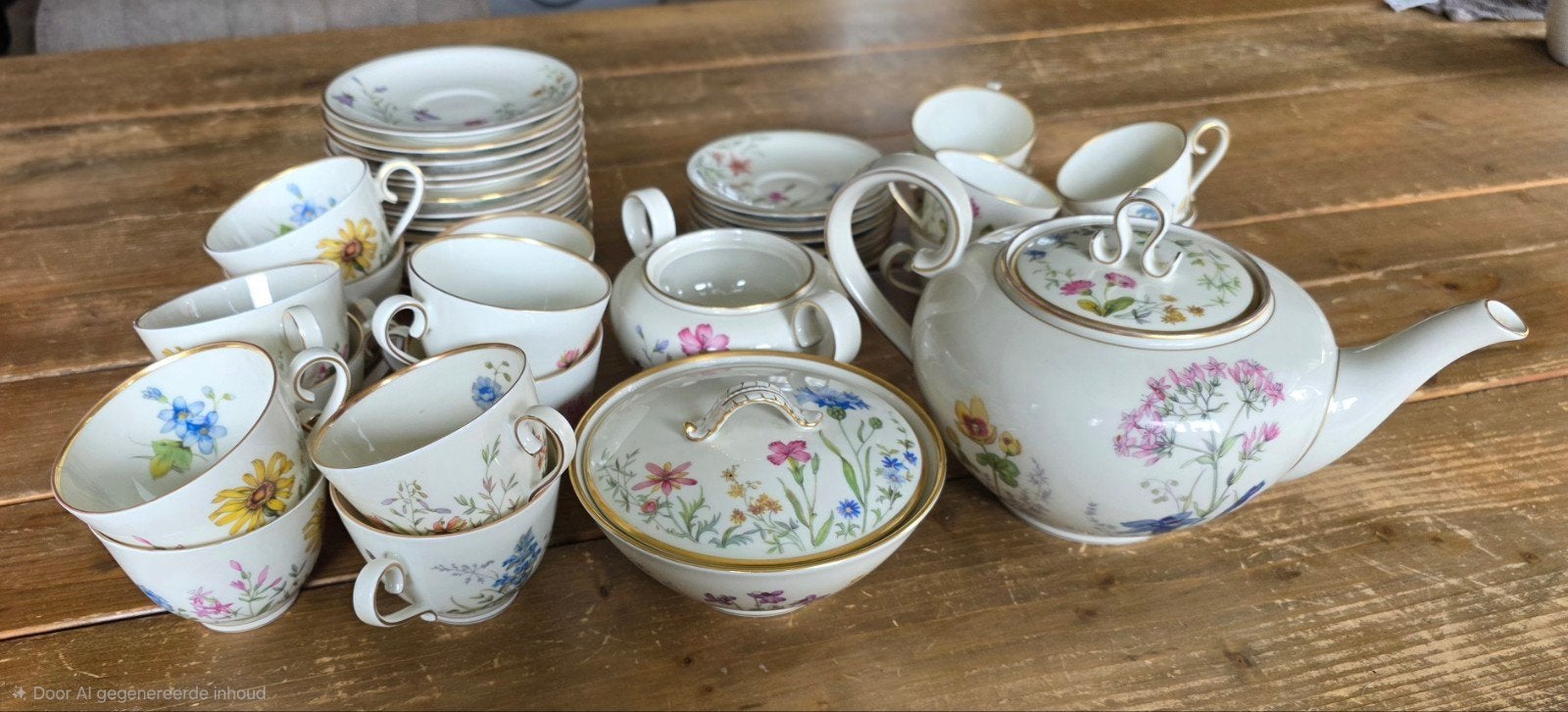 Krautheim Bavaria theeservies/koffieservies bloemen, Antiek en Kunst, Ophalen