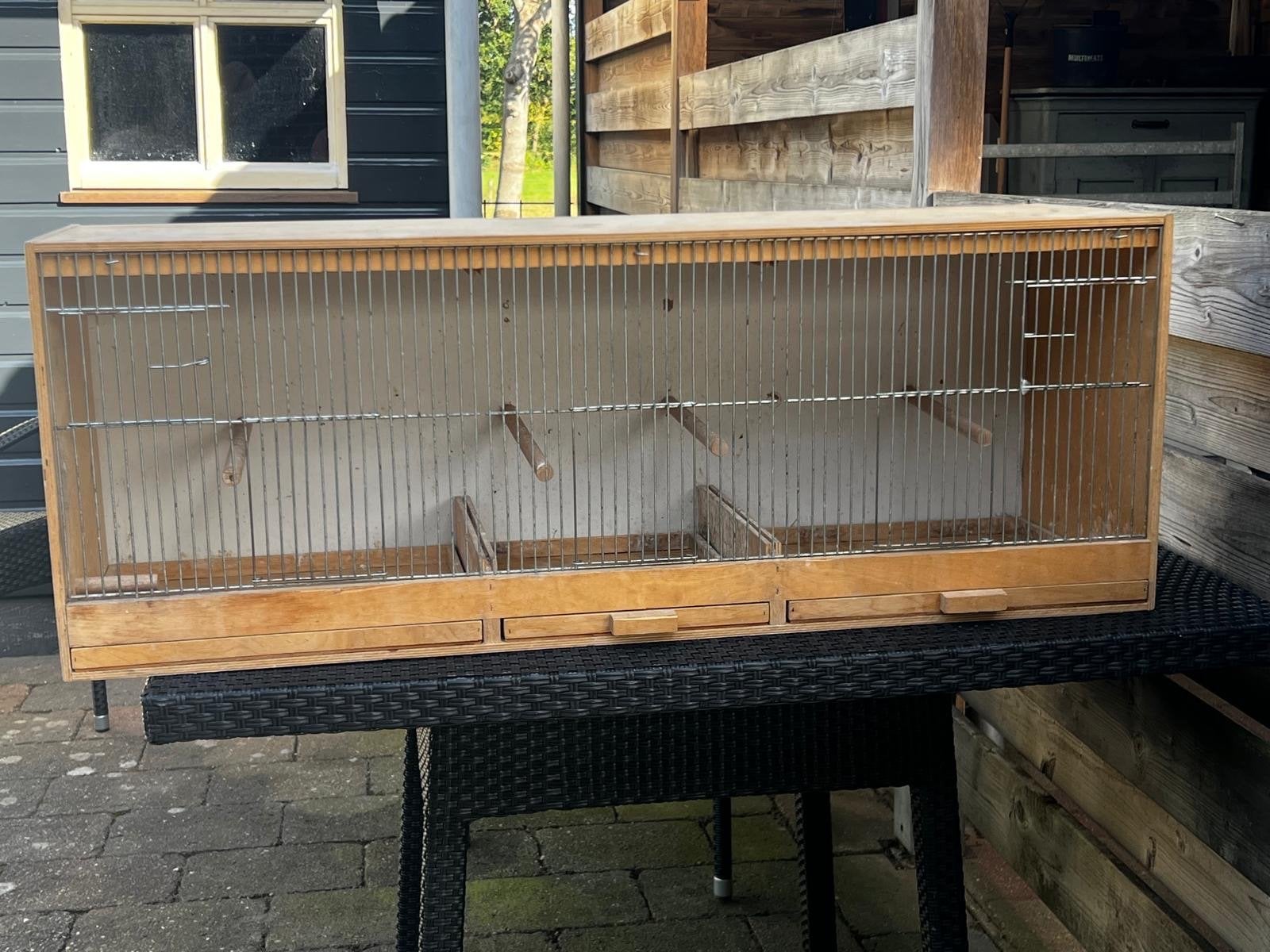 Houten vogelhok met lade, Dieren en Toebehoren, Ophalen, Gebruikt, Hout, Broedkooi of Kweekkooi