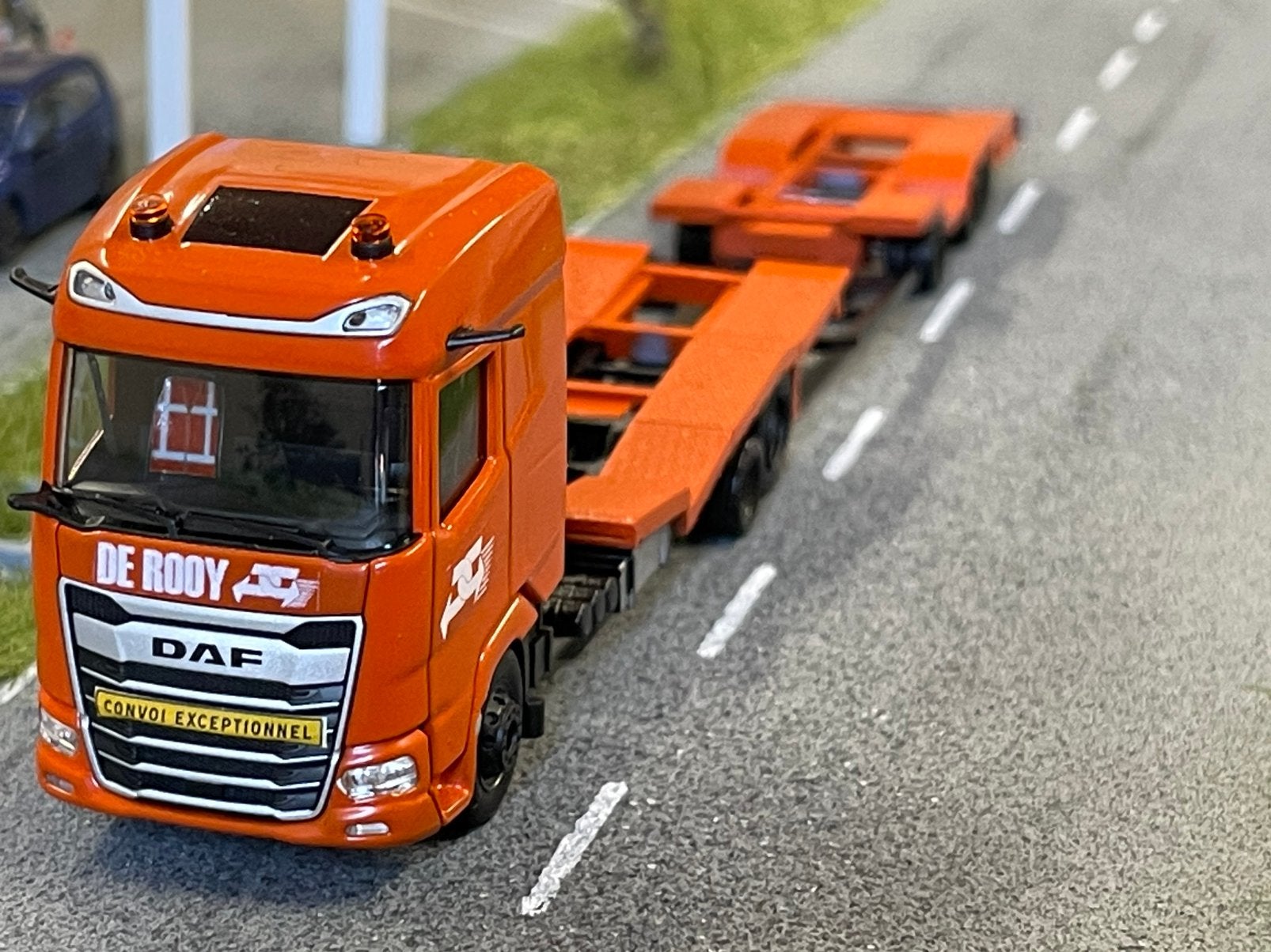 1:87 DAF XG De Rooy transporter, zelfbouw, Hobby en Vrije tijd, Modelauto's | 1:87, Ophalen of Verzenden, Zo goed als nieuw, Bus of Vrachtwagen