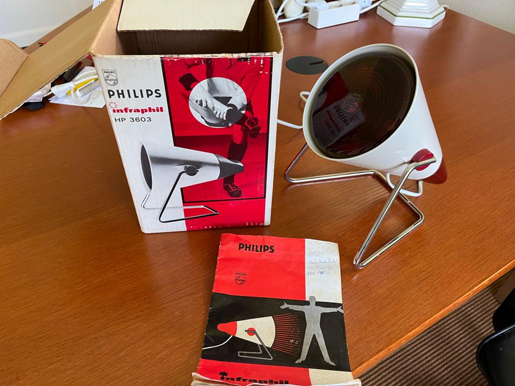 Philips Infraphil HP 3603 Infraroodlamp met originele doos, Witgoed en Apparatuur, Ophalen of Verzenden, Zo goed als nieuw