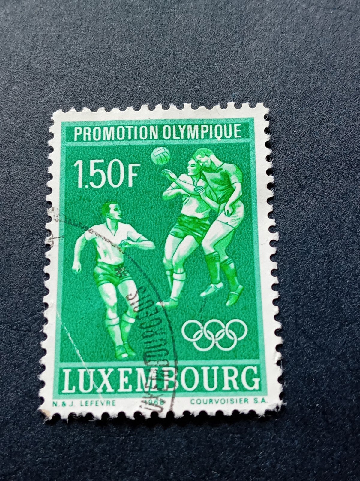 Luxemburg postzegel Olympische Promotie 1.50F, Ophalen of Verzenden, Luxemburg