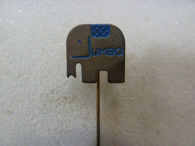 Vintage Jumbo Olifant Speldje - Zeldzaam Verzamelobject, Ophalen of Verzenden, Gebruikt, Dier of Natuur, Speldje of Pin