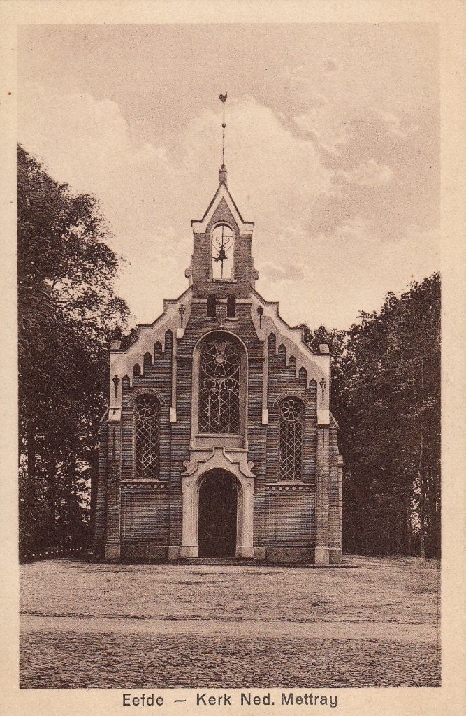 Eefde   -   Kerk Ned. Mettray                   =0007=, Ophalen of Verzenden, 1920 tot 1940, Ongelopen, Gelderland