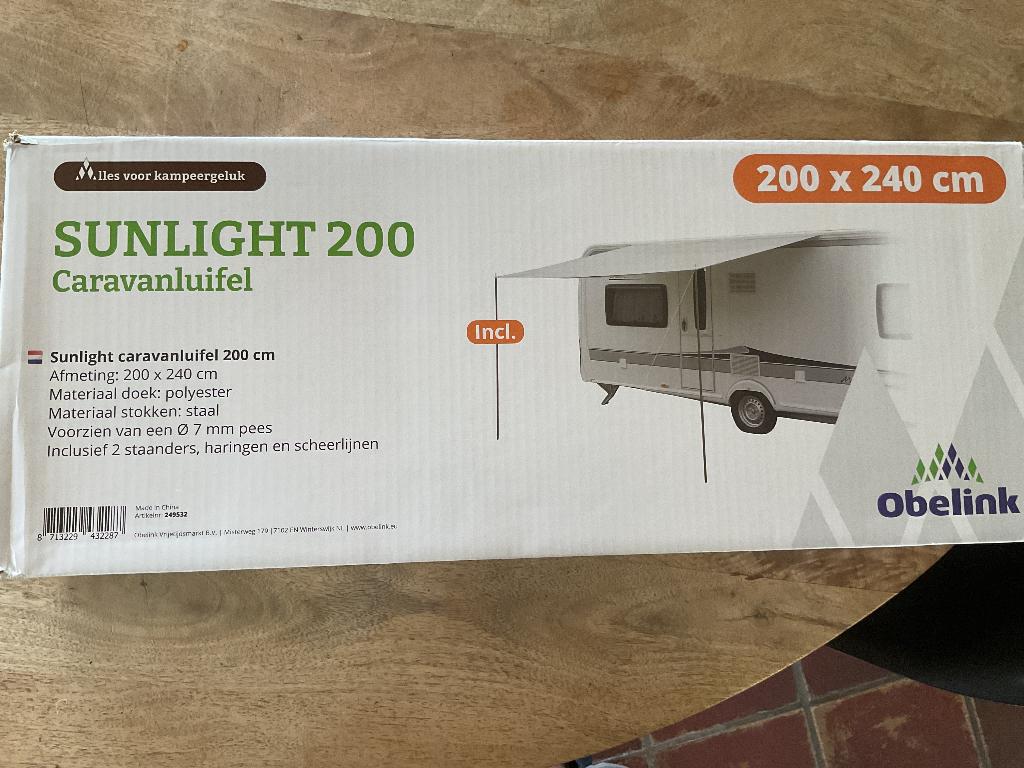 Nieuwe Sunlight 200 luifel compleet met stokken., Verzenden, Nieuw