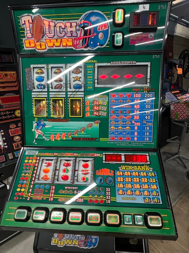JPM Touch Down Gokkast, Verzamelen, Automaten | Gokkasten en Fruitautomaten, Overige munten, Ophalen of Verzenden, Zo goed als nieuw