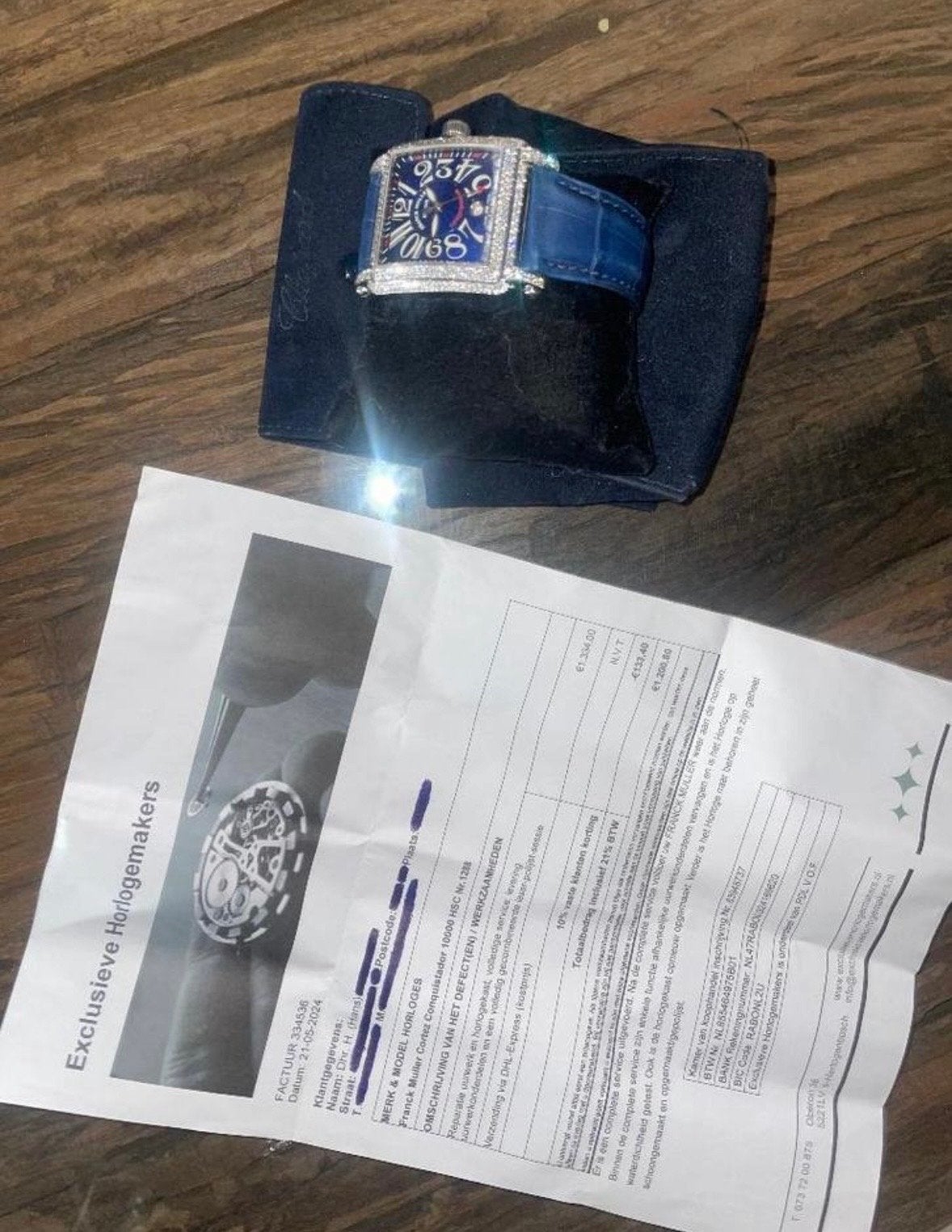Franck Muller Horloge - Luxe Polshorloge met Diamanten, Overige merken, Staal, Polshorloge, Ophalen of Verzenden