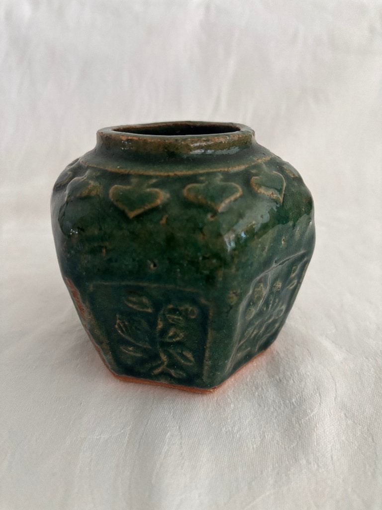 Antieke Shiwan gemberpot – groen geglazuurd Chinees keramiek, Antiek en Kunst, Ophalen of Verzenden