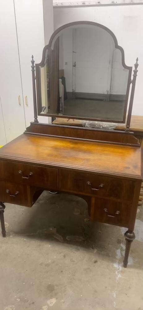 Antieke Kaptafel met Spiegel - Edwardiaans/Jaren '20 Stijl, Ophalen of Verzenden
