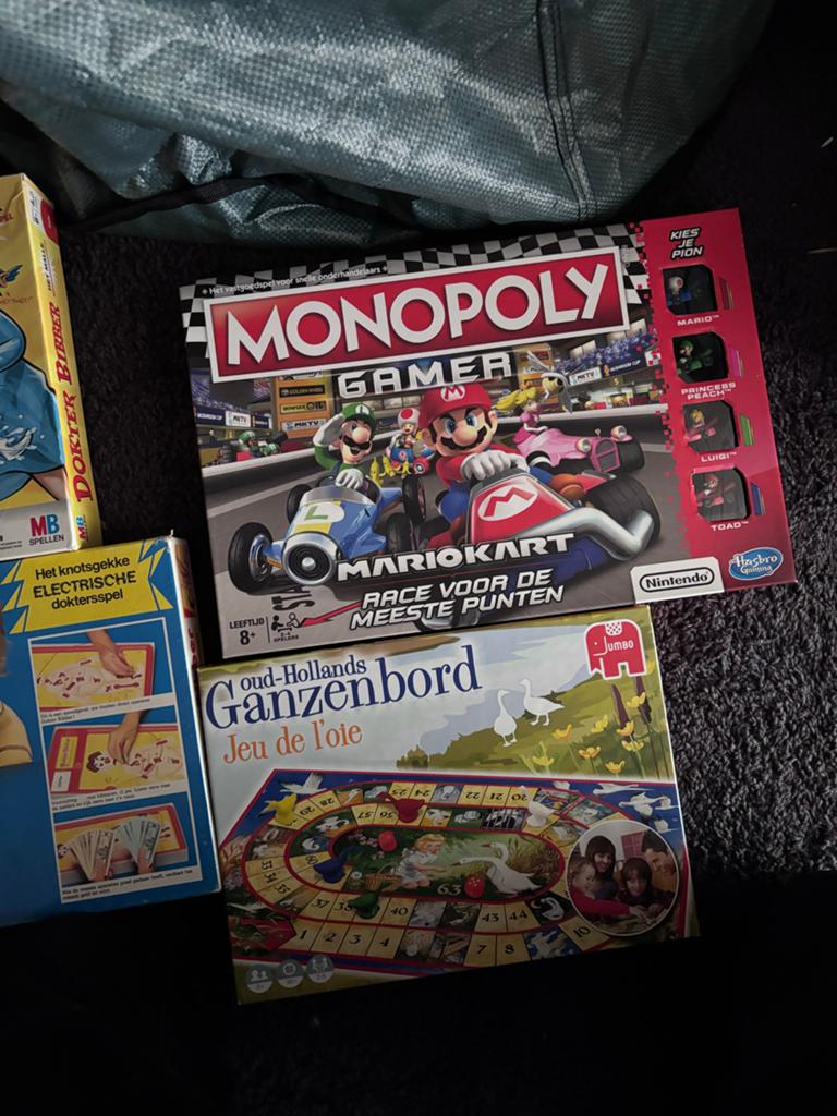 Monopoly Gamer Mario Kart, Ganzenbord & Dokter Bibber, Hobby en Vrije tijd, Gezelschapsspellen | Bordspellen, Drie of vier spelers