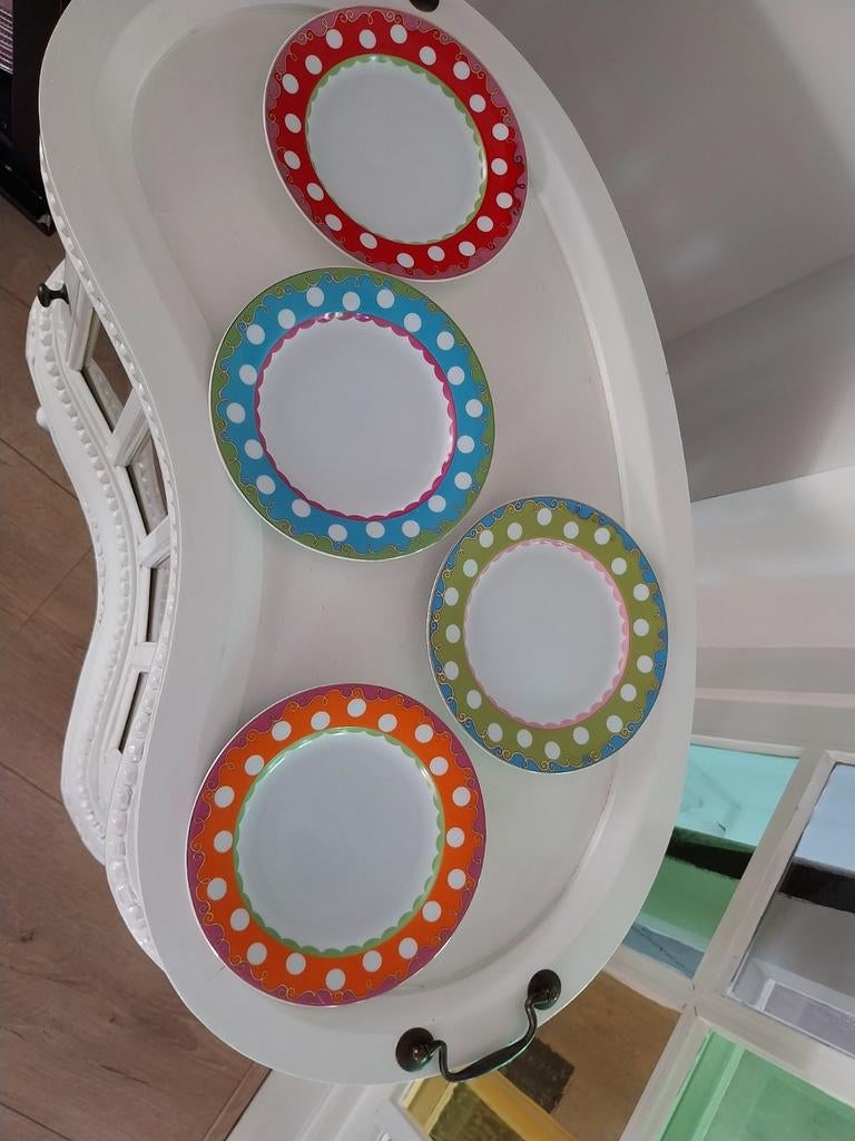 Oilily bordjes set - 4 stuks, Ophalen of Verzenden, Zo goed als nieuw, Bord(en), Overige stijlen