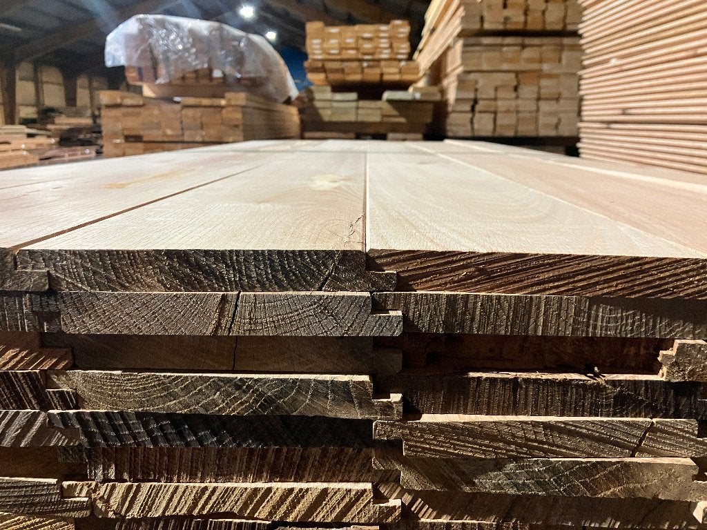 Eiken planken-dakbeschot-rabatdelen-wandbekleding-20x160 mm, Ophalen, Planken, Nieuw, Hardhout