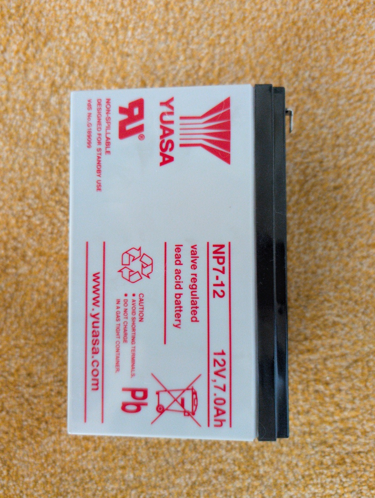 Yuasa NP7-12 Loodaccu 12V 7.0Ah - Nieuwstaat, Ophalen of Verzenden, Zo goed als nieuw