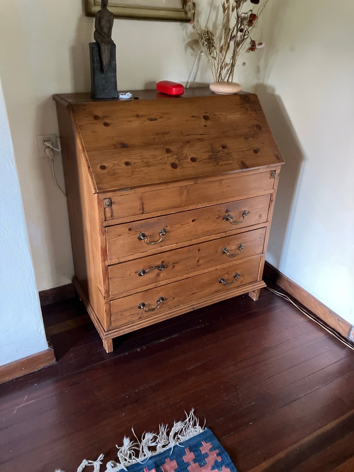 Grenen Secretaire met 3 Laden - 86x50x104 cm, Huis en Inrichting, Kasten | Secretaires, Ophalen, Gebruikt