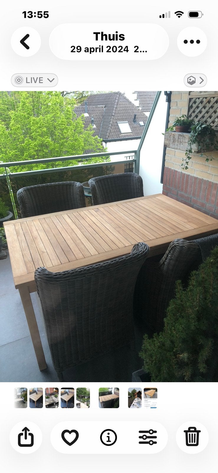 Tuinstel, Ophalen, 4 zitplaatsen, Gebruikt, Tuinset