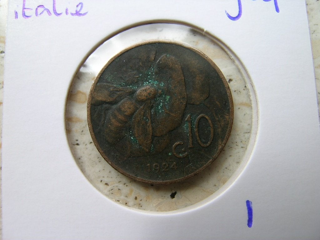 10 Centesimi 1924 Italie (nr 1), Ophalen of Verzenden, Italië, Losse munt