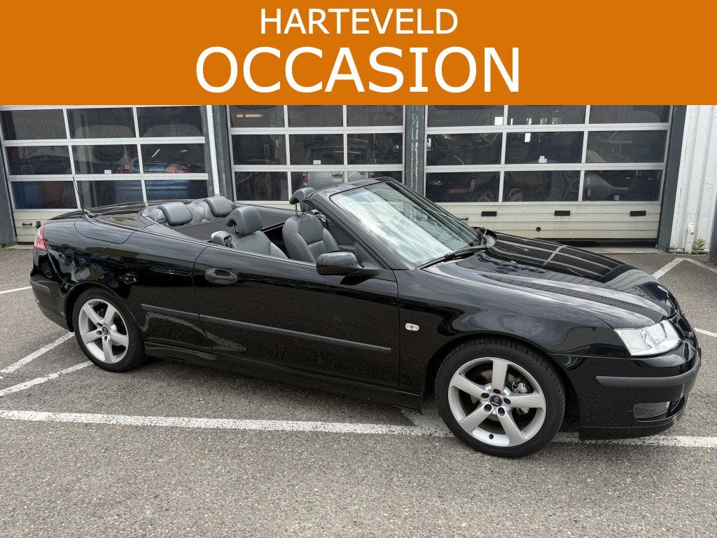 Saab 9-3 Cabrio 1.8t Vector - zeer mooie auto (bj 2006), Auto's, Saab, Gebruikt, 4 cilinders, 4 stoelen, Zwart